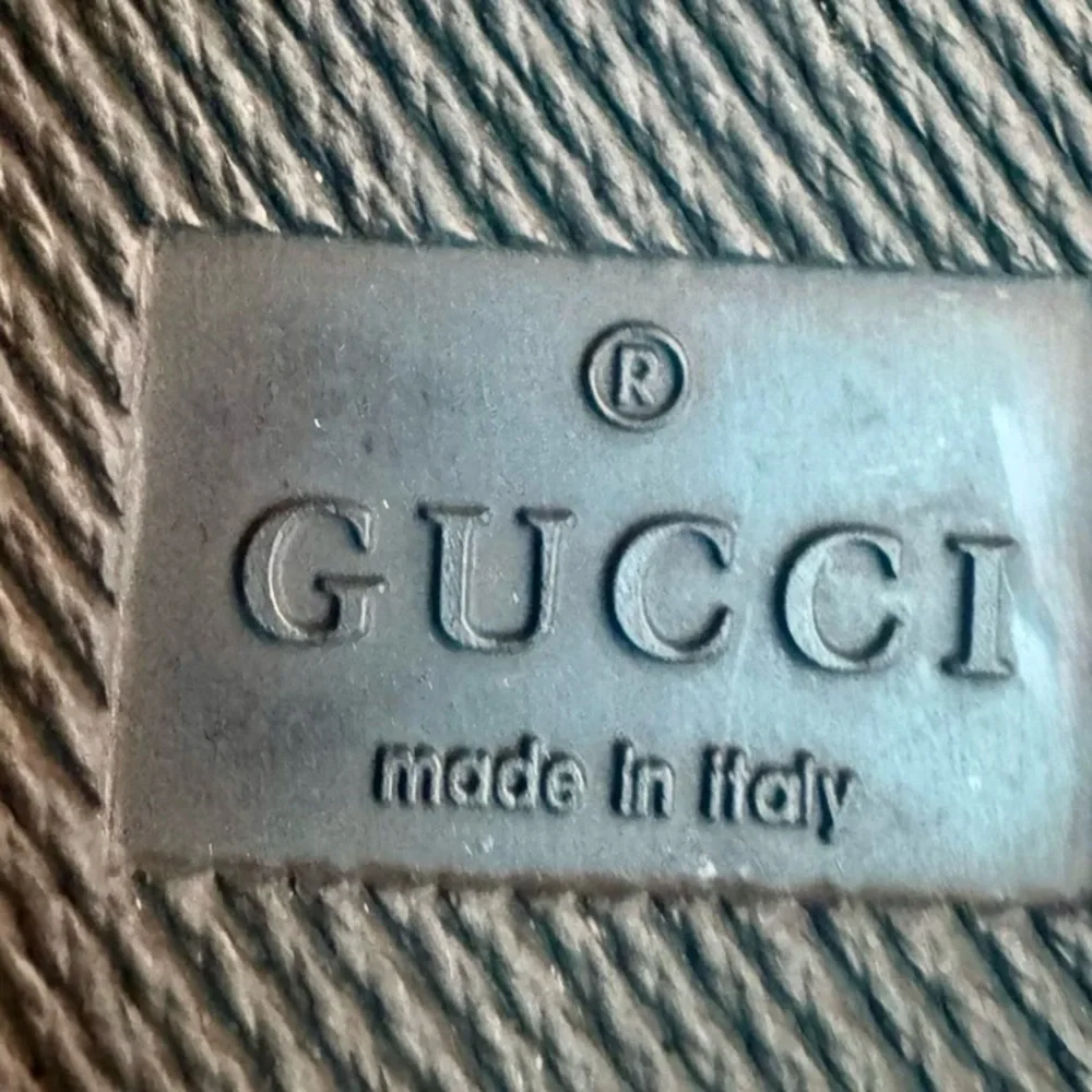 Gucci Dublin Slip On Sneaker in Black GG Canvas with G/R/G detail. Size 10.5 - Picture 10 of 16